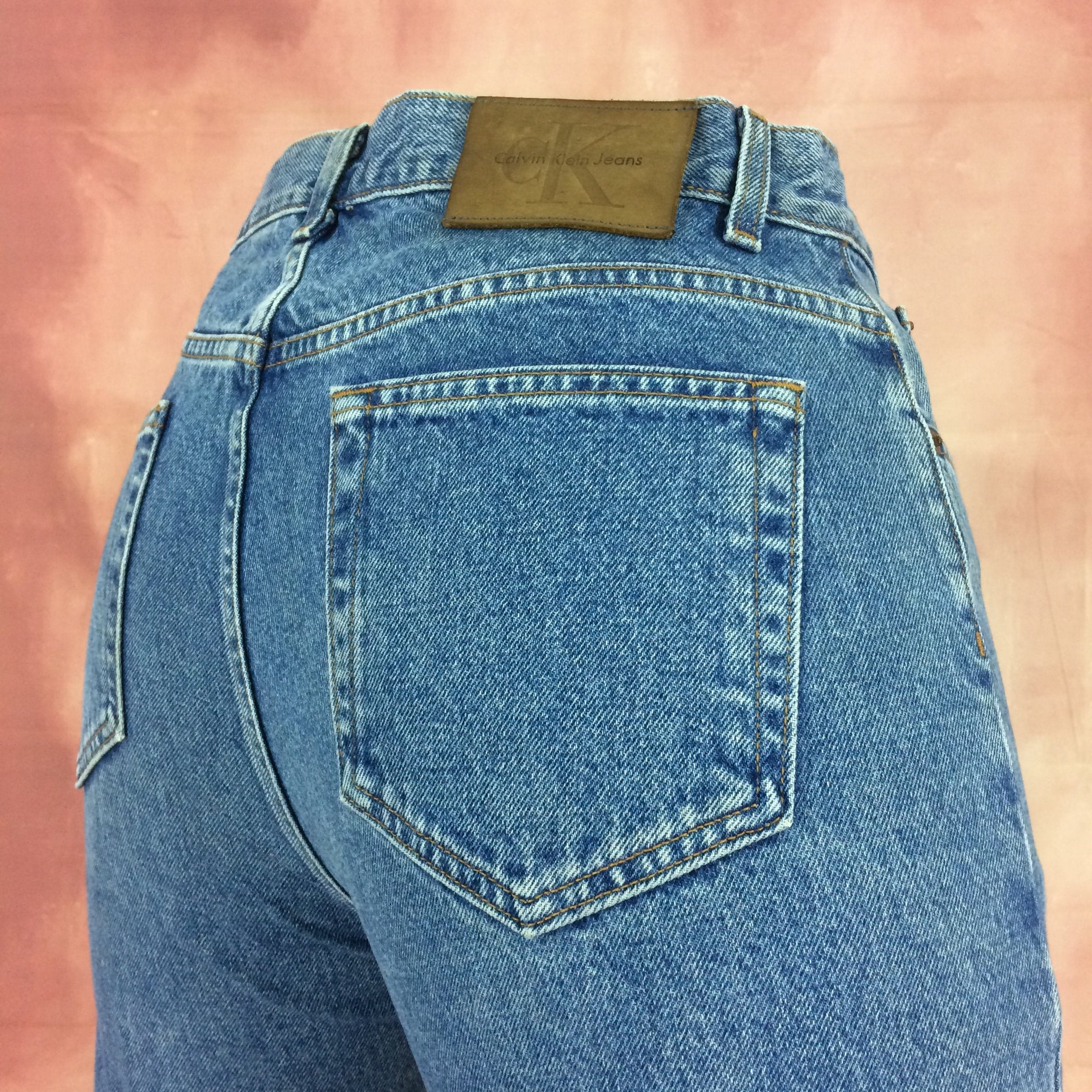 CALVIN KLEIN JEANS HIGH WAIST MOM JEANS WITH RIPS Woman Denim