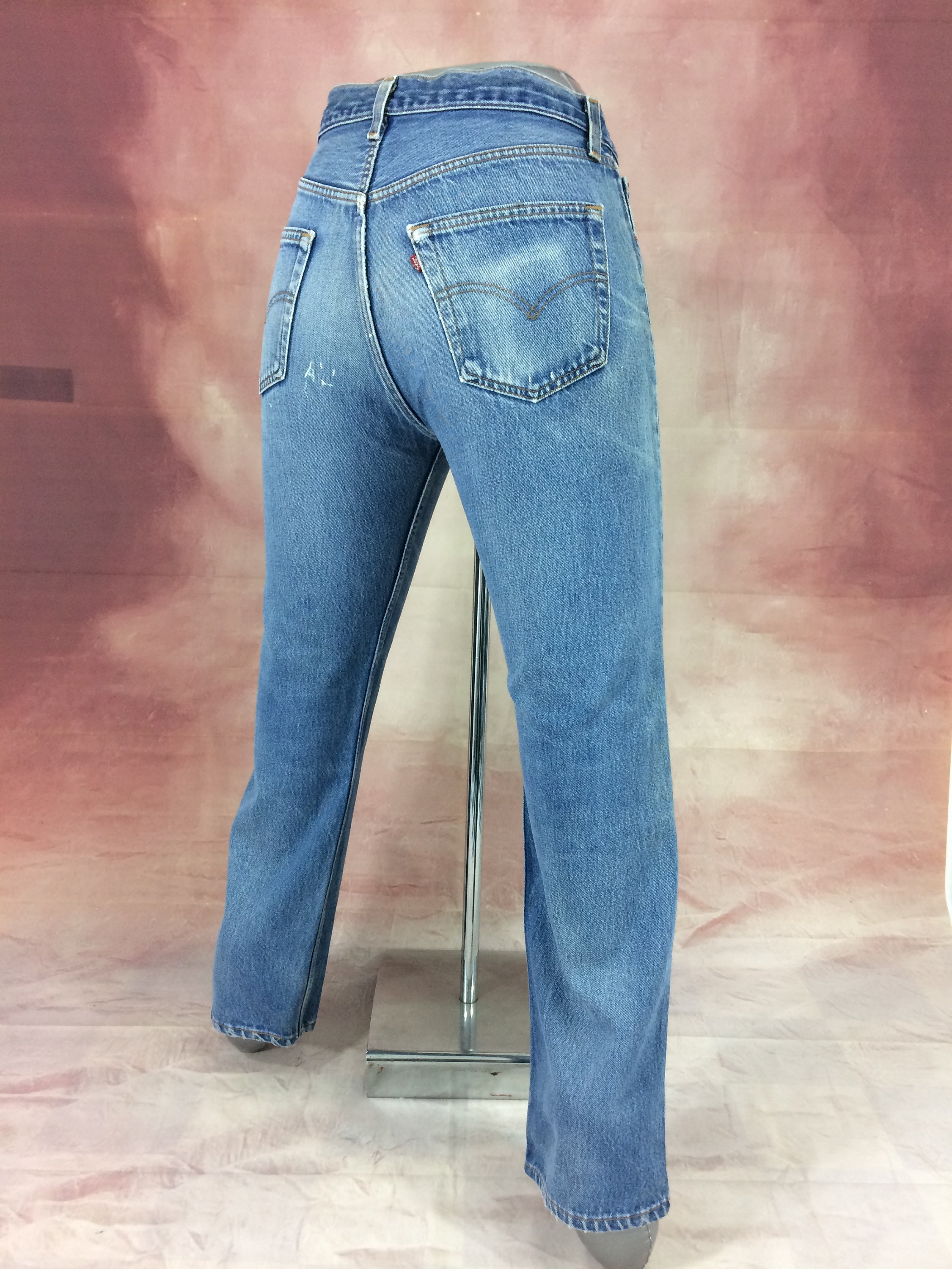 Size 32 Vintage Levis 501 Light Wash 90s Vintage Dirty Denim