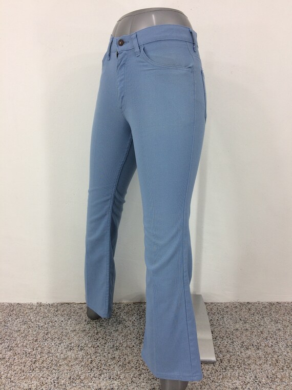 Size 28 Vintage 1980s Blue Levi Sta-Prest Pants s… - image 6