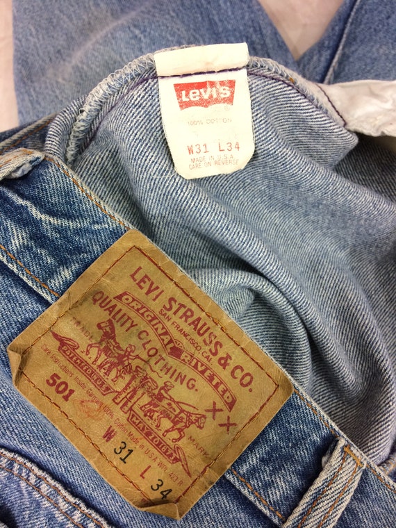 Sz 30 Vintage Levis 501 Women's Distressed Custom… - image 10