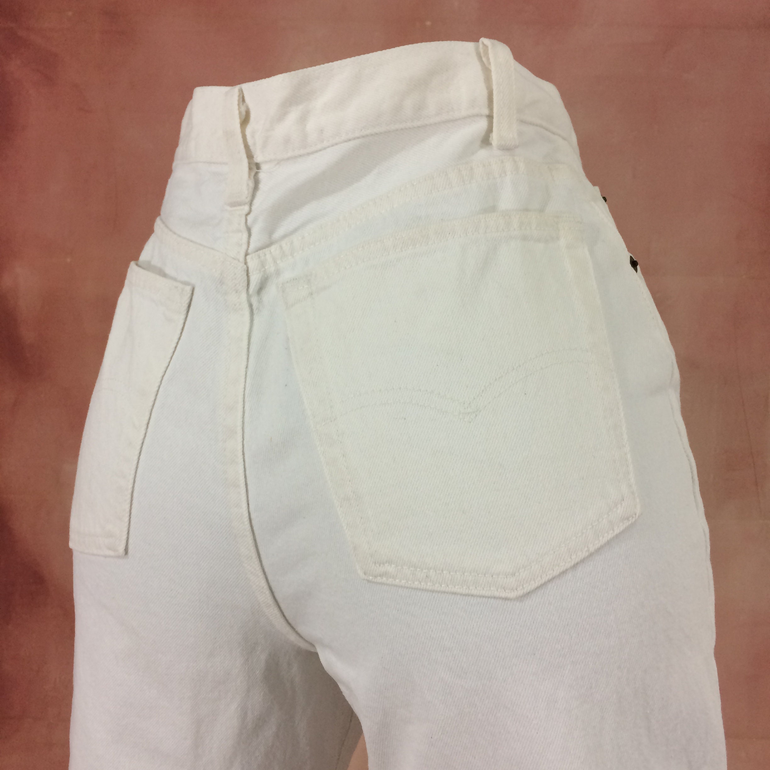 Sz 28 Vintage Levis 501 Women's White 