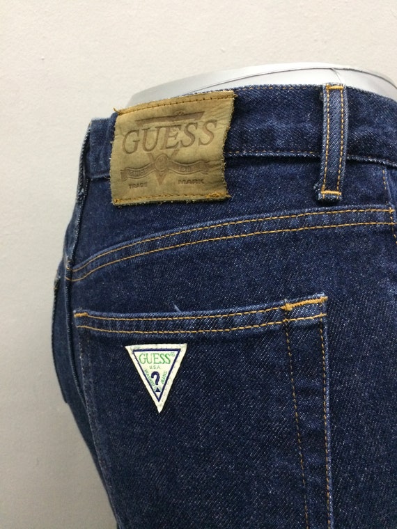 Size 28 Guess Dark Wash Vintage Denim Jeans 90s C… - image 7