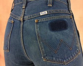 Size 28 Wrangler Vintage Western Jeans - Made In USA - 80s Rodeo Riders Jeans, waist 28" Medium