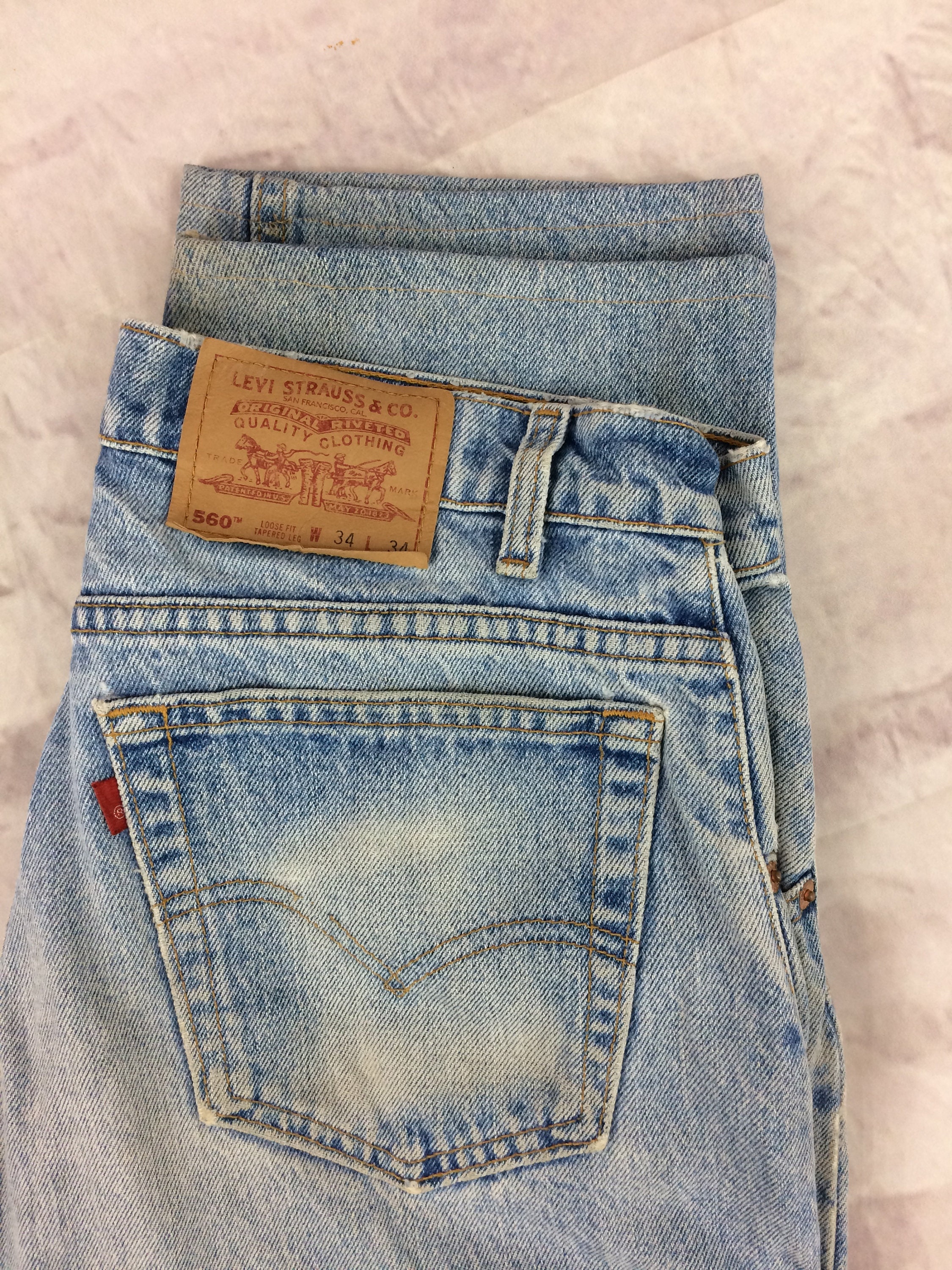 Sz 33 Vintage Levis 560 Light Wash Women's Dirty Jeans W33 - Etsy