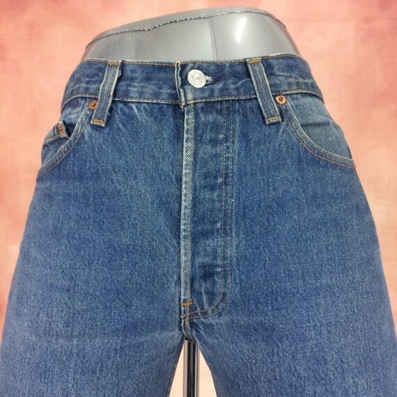 Sz 29 Vintage Levis 501 Women's Distressed Jeans … - image 3