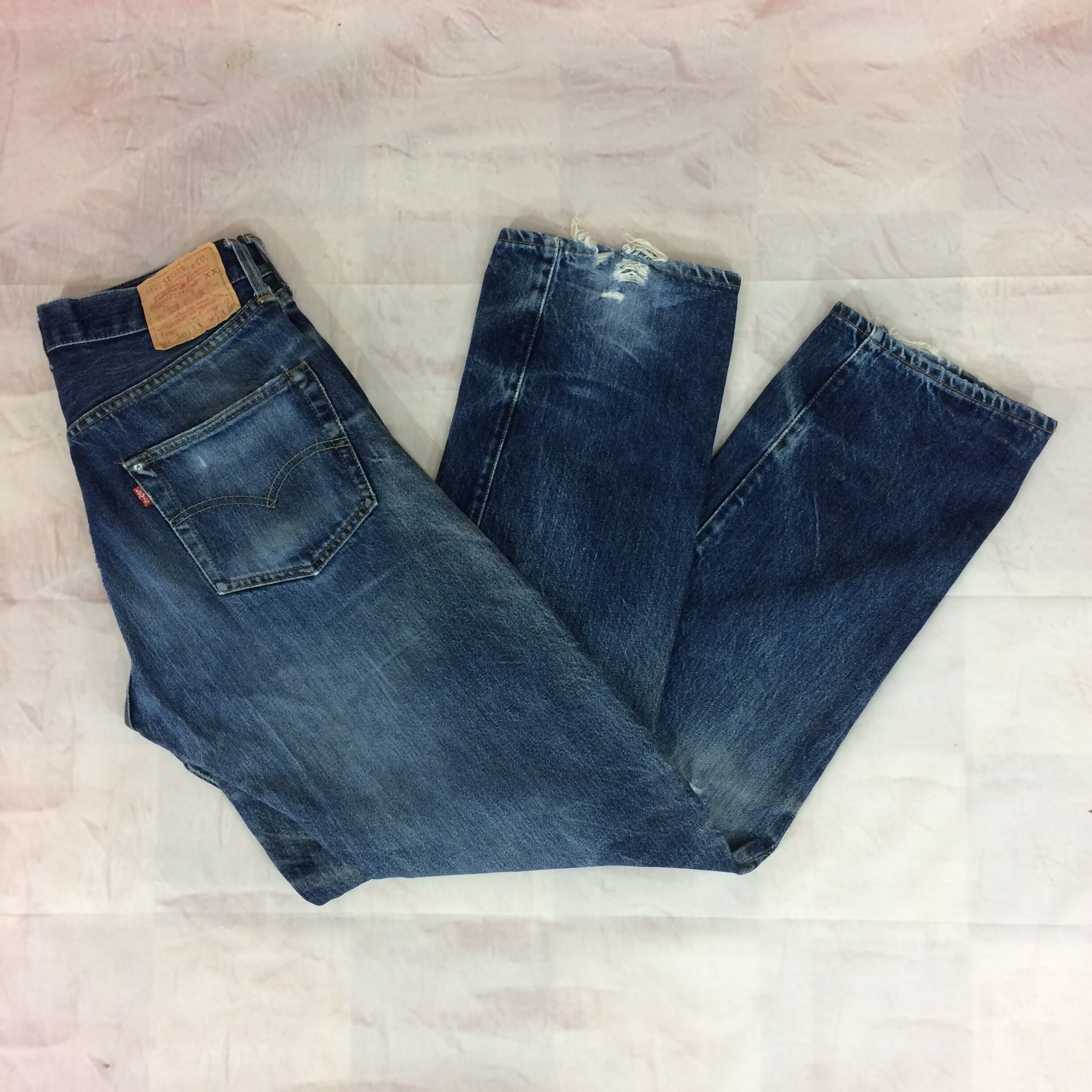 Vintage Levi's 501xx Big E Selvedge Jeans, Size 29, Distressed