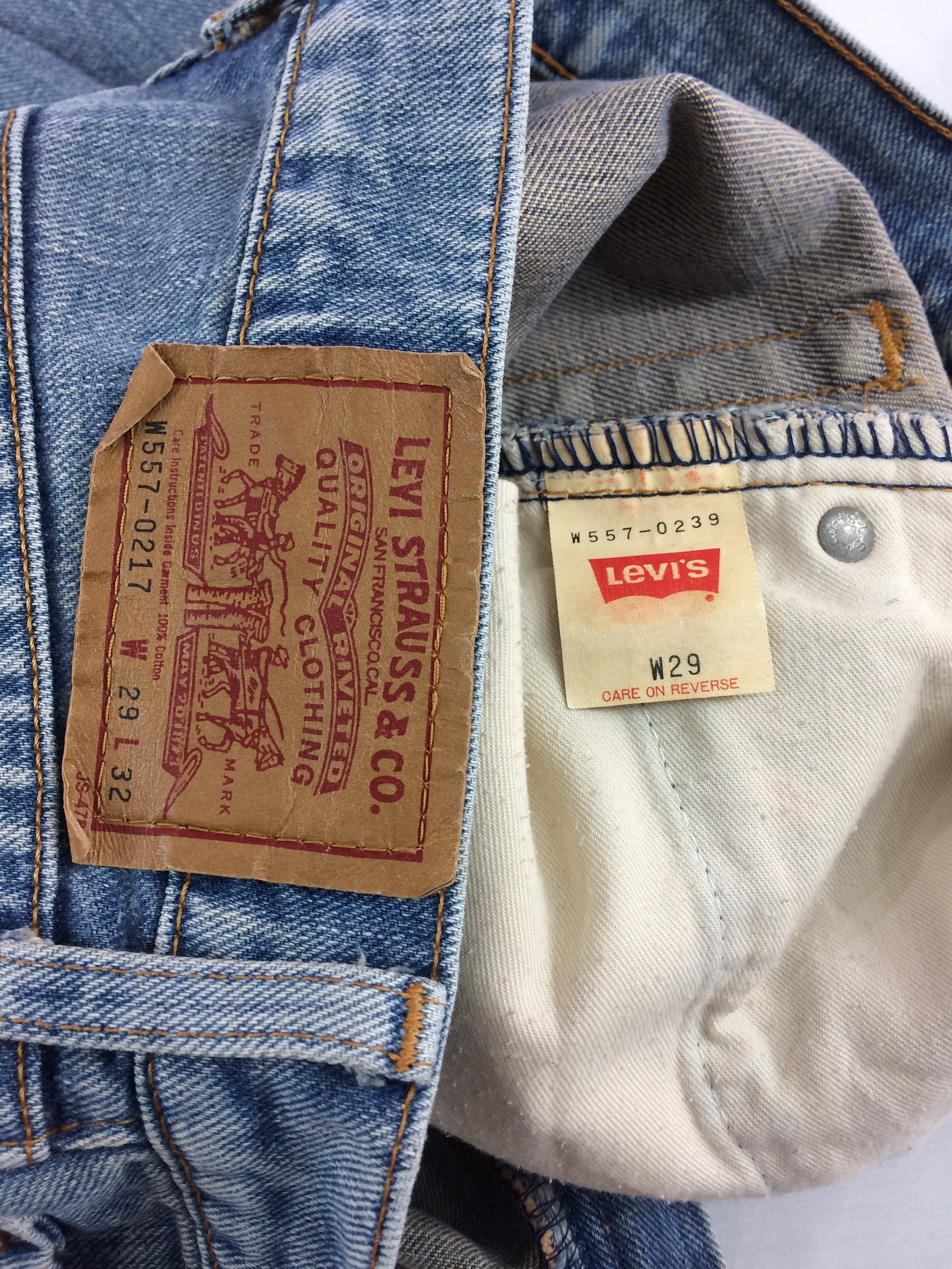 Size 26 Vintage 1990s Levi's 557 Bootcut Jeans - Wide Leg Size 26 Vintage 1990s Levi's 557 Bootcut Jeans - Wide Leg