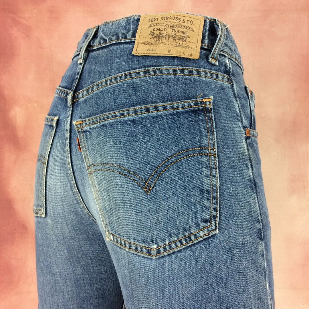 Sz 30 Vintage Levis 607 Women's Ripped Jeans W30 L28 High - Etsy