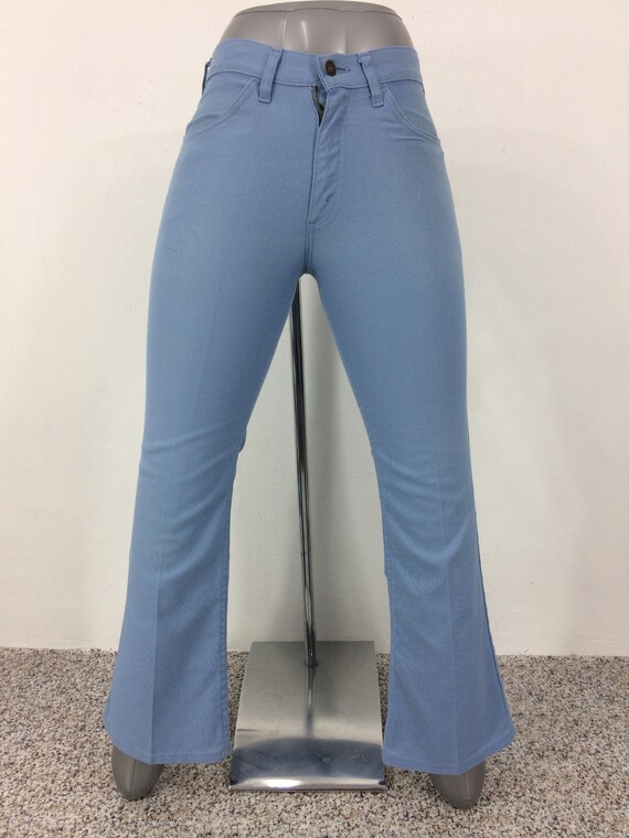 Size 28 Vintage 1980s Blue Levi Sta-Prest Pants s… - image 5