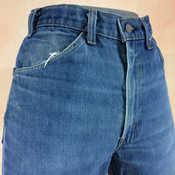 Vintage 70s Levis 646 Flare Jeans, Orange Tab Wide Leg Denim (size