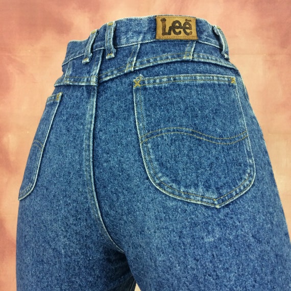 Size 28 Vintage LEE Jeans W28 L31 High Waisted 90s Stone Wash ...