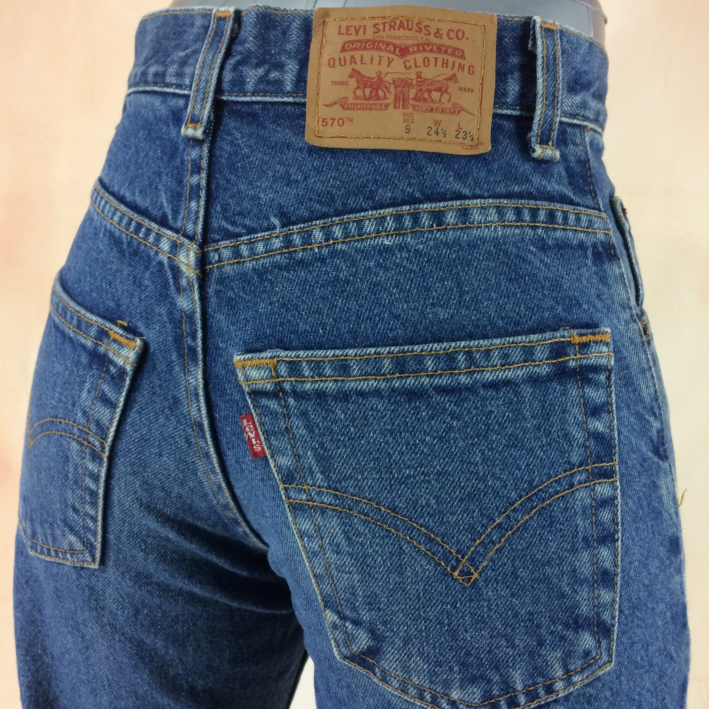 Size 25 Vintage Levis 570 Women's Jeans Tiny Small Waist - Etsy Finland