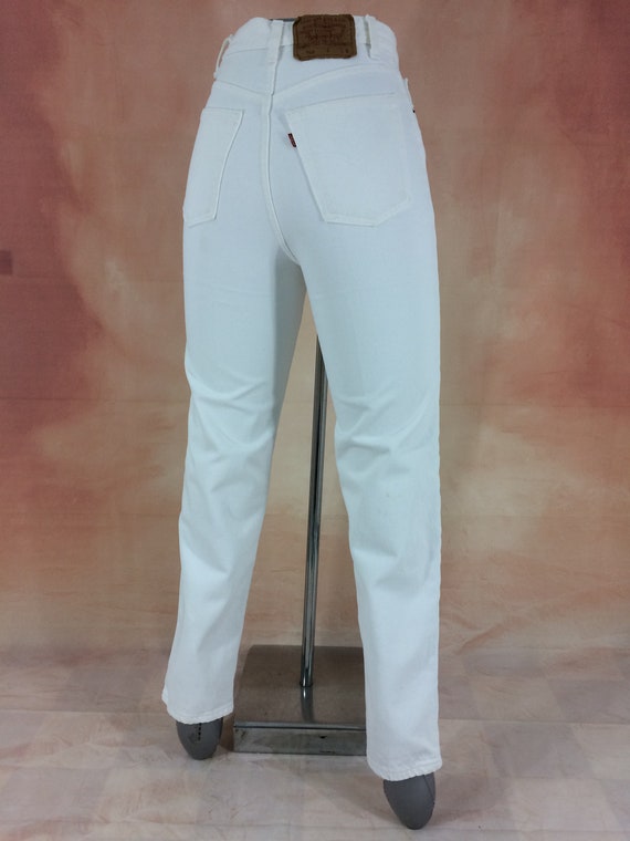 Talla 23 Vintage Levi's 501 White Denim Jeans Waist - España