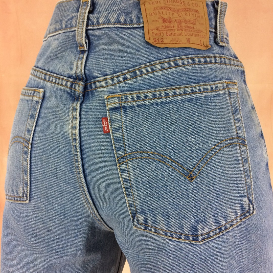 omgive Mania Enhed Size 29 Vintage Levi's 512 Light Wash Denim Jeans 90s - Etsy