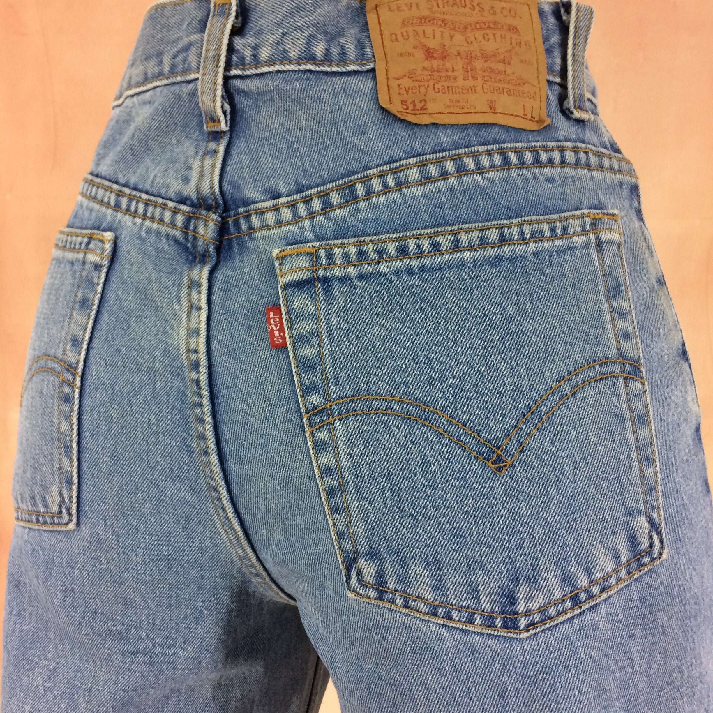 Size 29 Vintage Levi's 512 Light Wash Denim Jeans 90s - Etsy