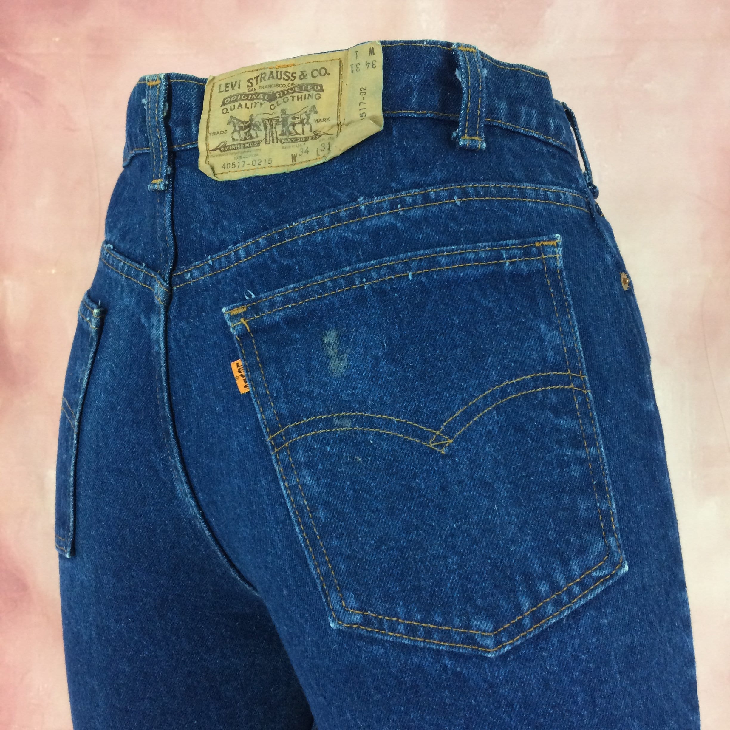 Sz 33 Vintage 80s Levis 517 Women's Flare Jeans Dark Wash - Etsy