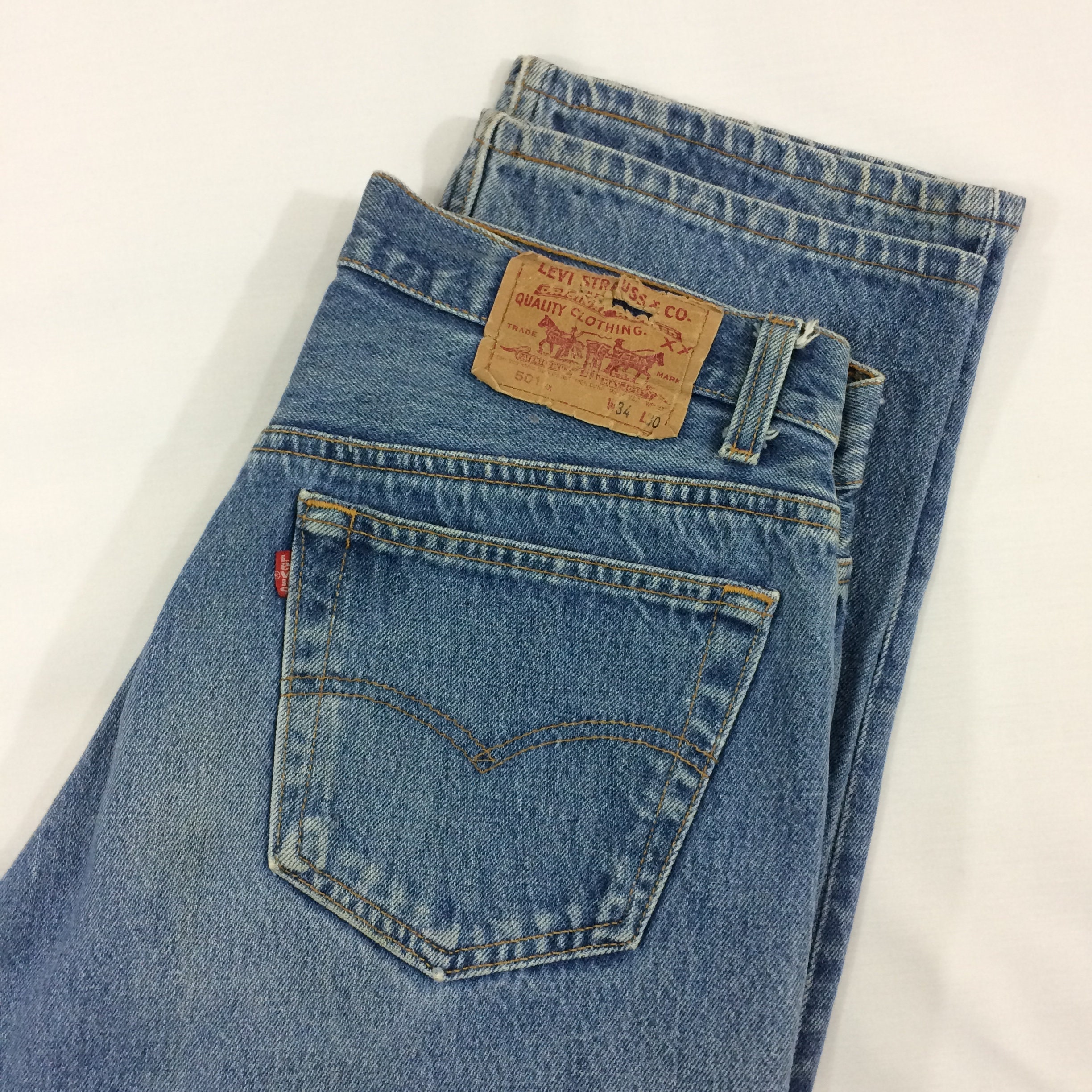 Size 31 Vintage 1980s Levi's 501xx Button Fly Jeans High Size 31 Vintage 1980s Levi's 501xx Button Fly Jeans High