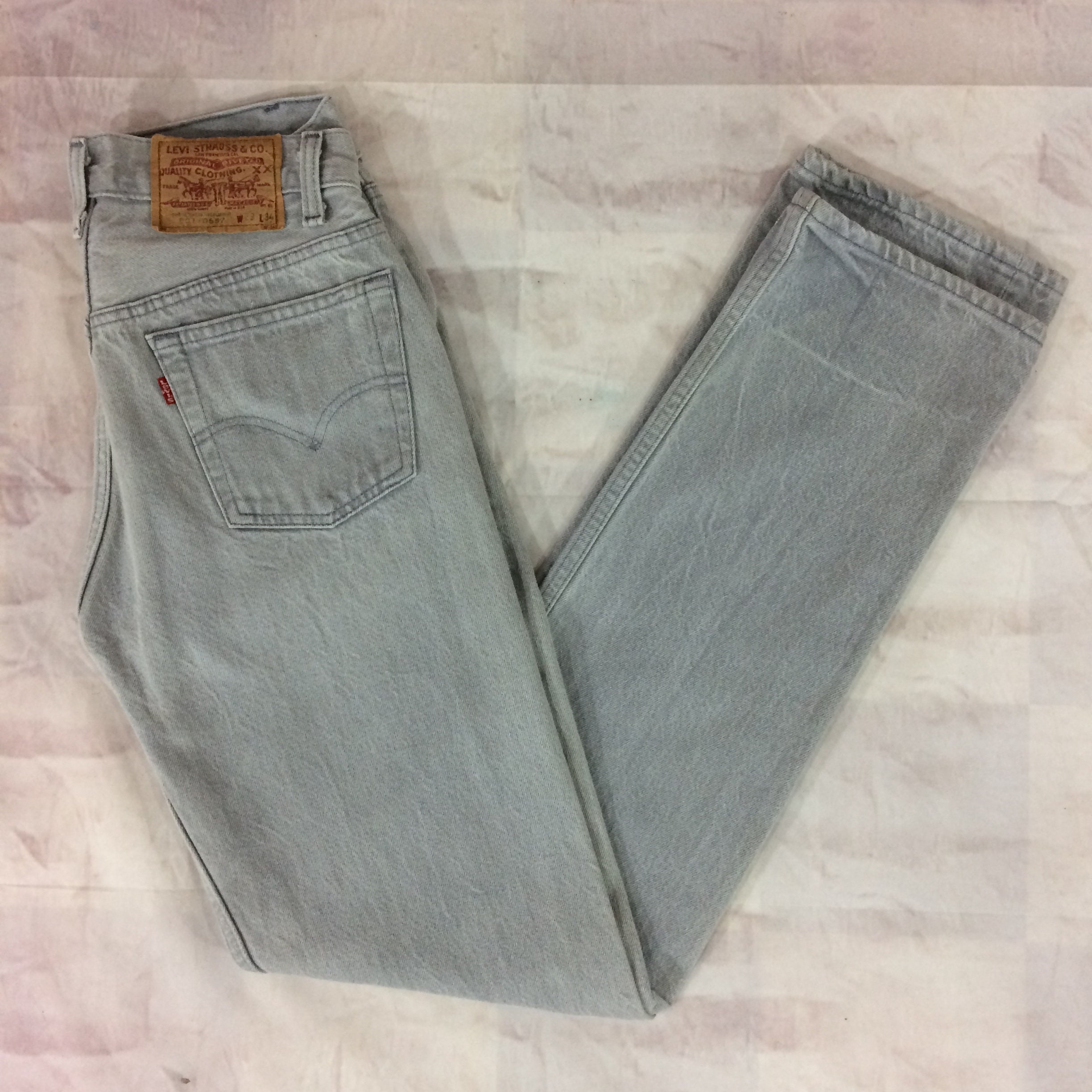 Sz 27 Vintage Levis 501 Women's Distressed Gray Jeans W27 - Etsy