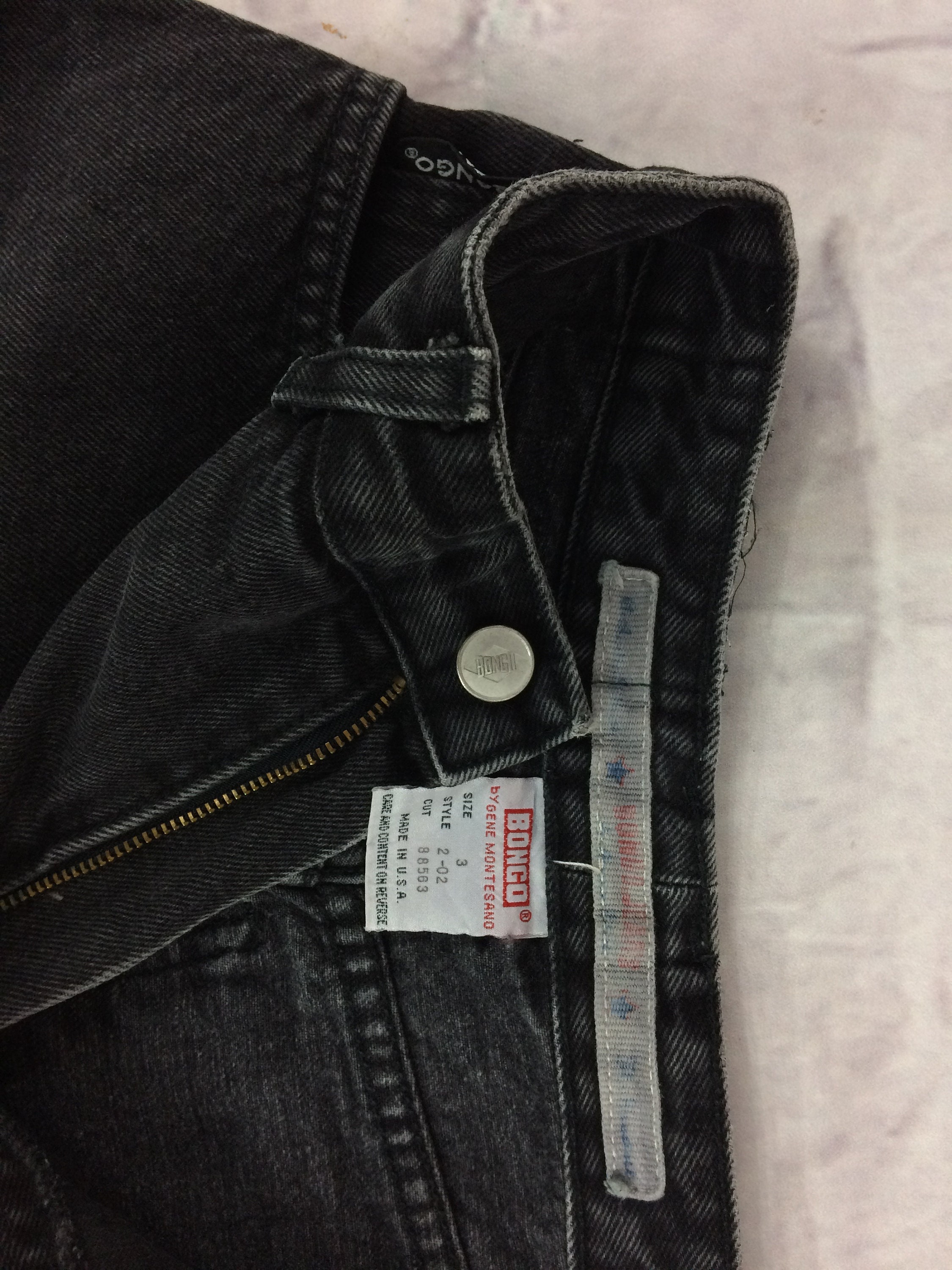 Sz 23 BONGO Jeans Vintage 80s Black Denim High Waisted Tapered | Etsy