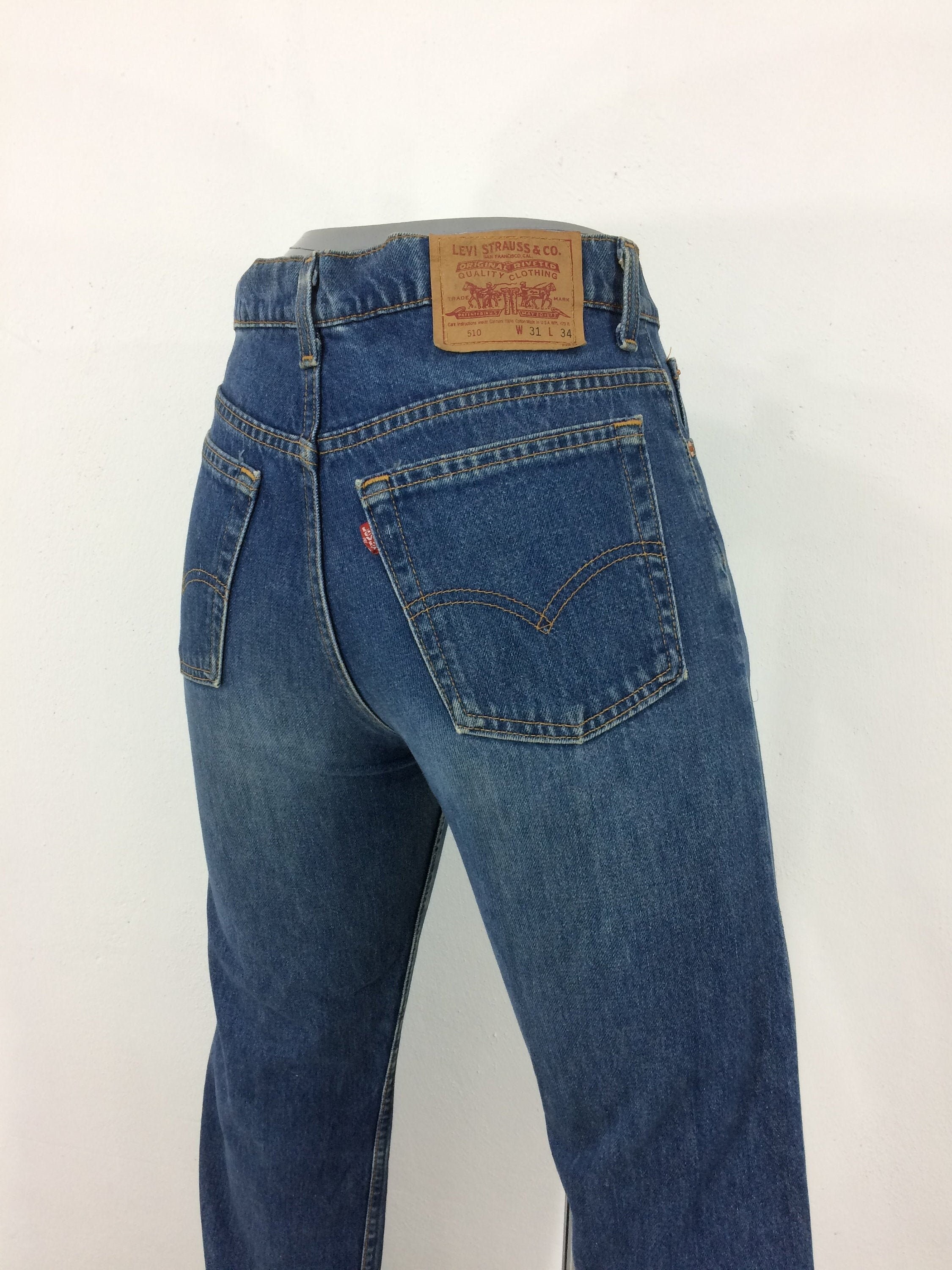 Sz 30 Vintage Levis 510 Women's Jeans W30 L26 High - Etsy