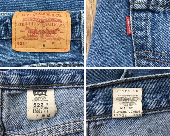 Vintage Levis 522 Jeans W29 L30, Superlow Loose Fit - Etsy