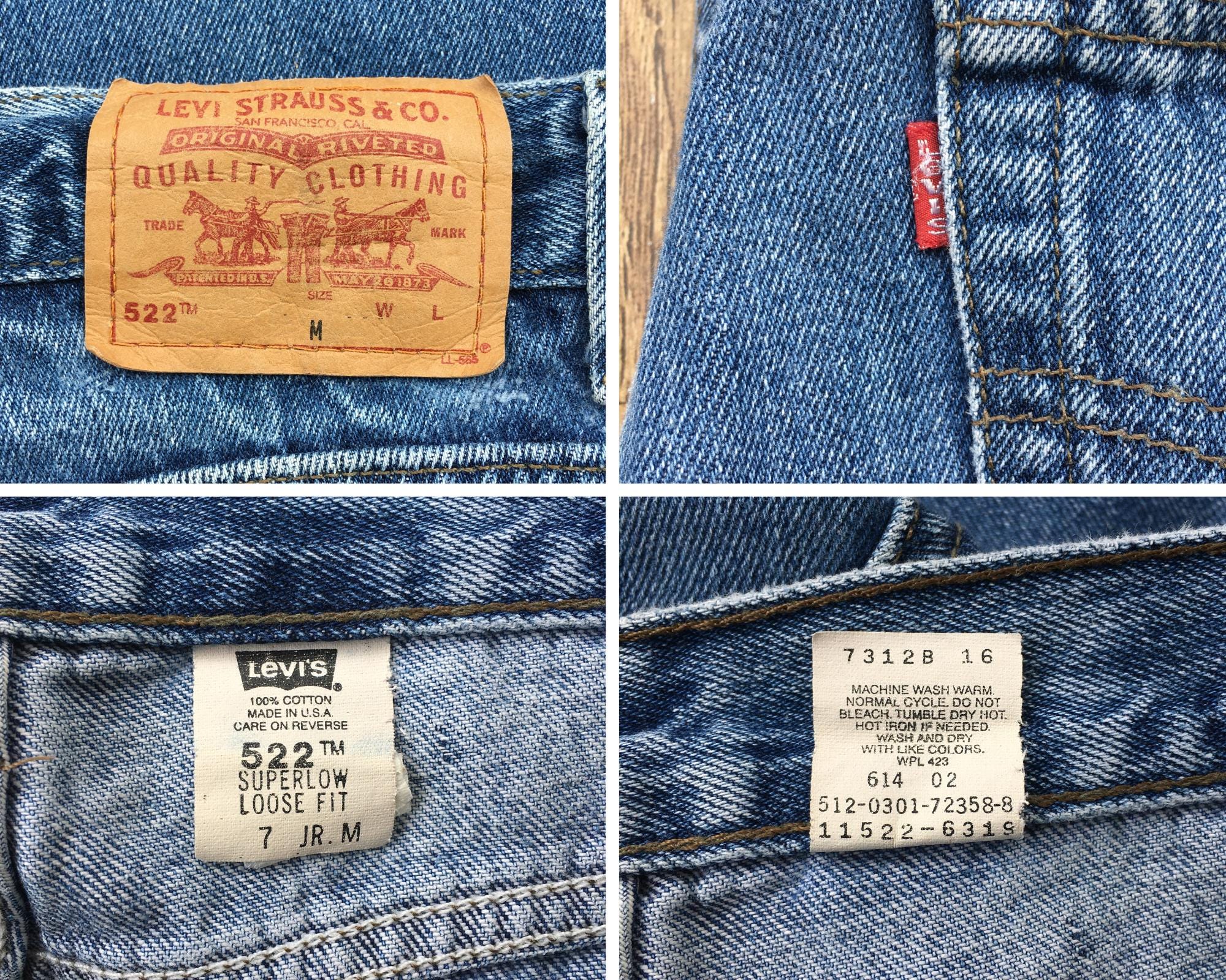 Vintage Levis 522 Jeans W29 L30, Superlow Loose Fit - Etsy