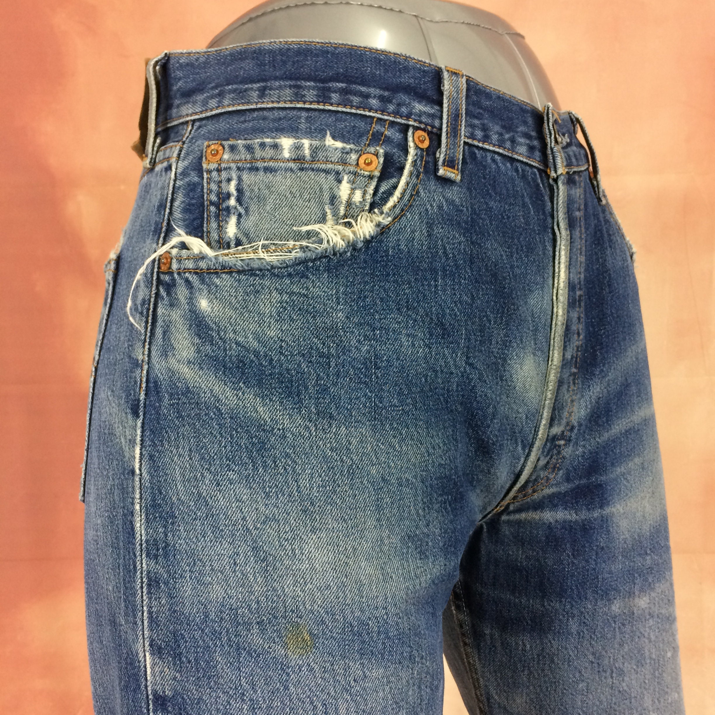 Sz 32 Vintage Distressed Levis 501 Women's Jeans High Rise | Etsy