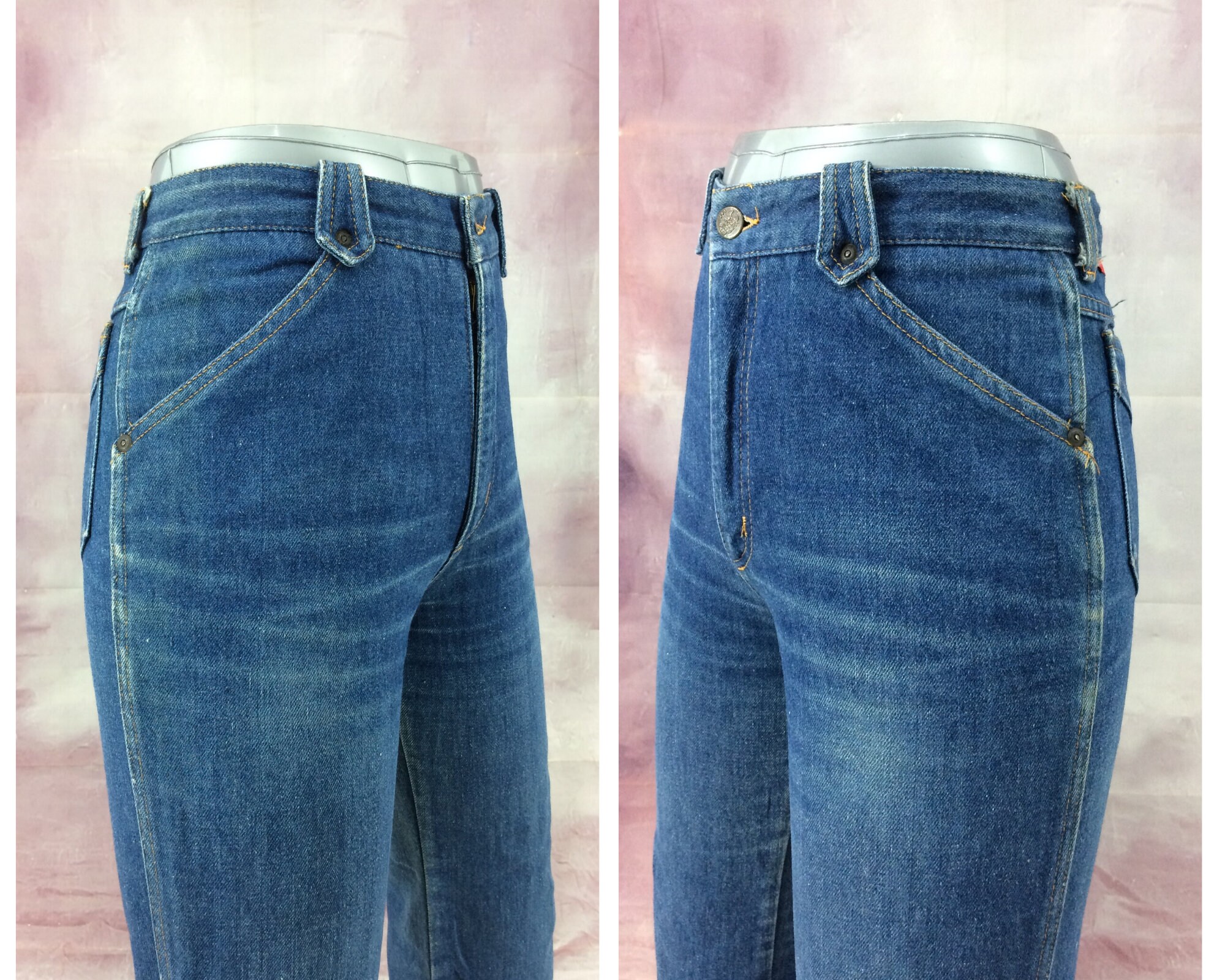 r*.様 highwaist vintagelike straight deni Size 24 Vintage 1970's Chemin De Fer Jeans High Waist