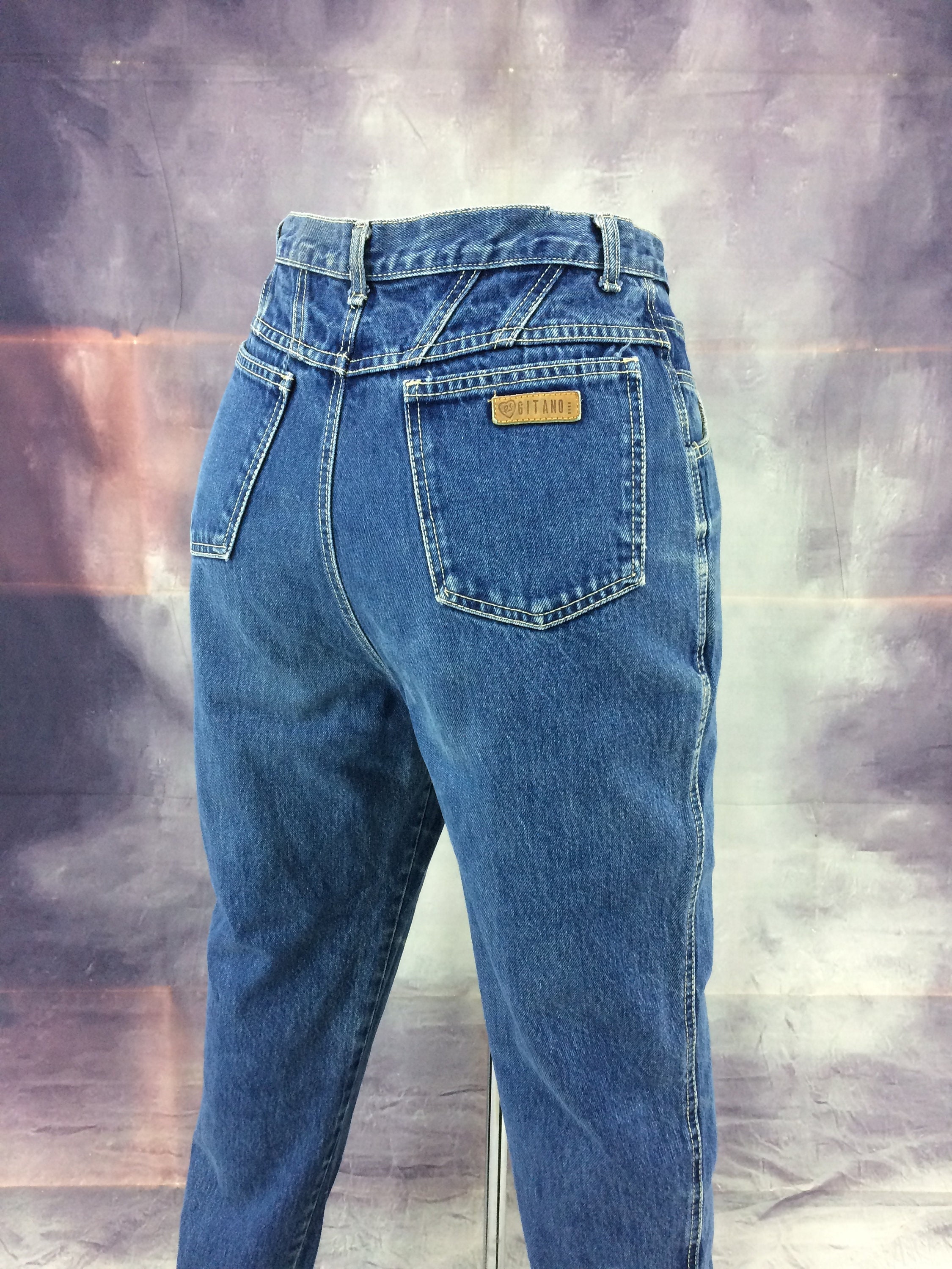 Sz 30 Vintage Gitano Jeans Women's Hourglass Jeans W30 L31 Classic Mom Fit  Ultra High Waisted 90s Distressed Boyfriends Mom Jeans Waist 30 -  UK