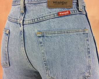 Talla 30 Wrangler Vintage Western Jeans, lavado claro, cintura 30" mediana