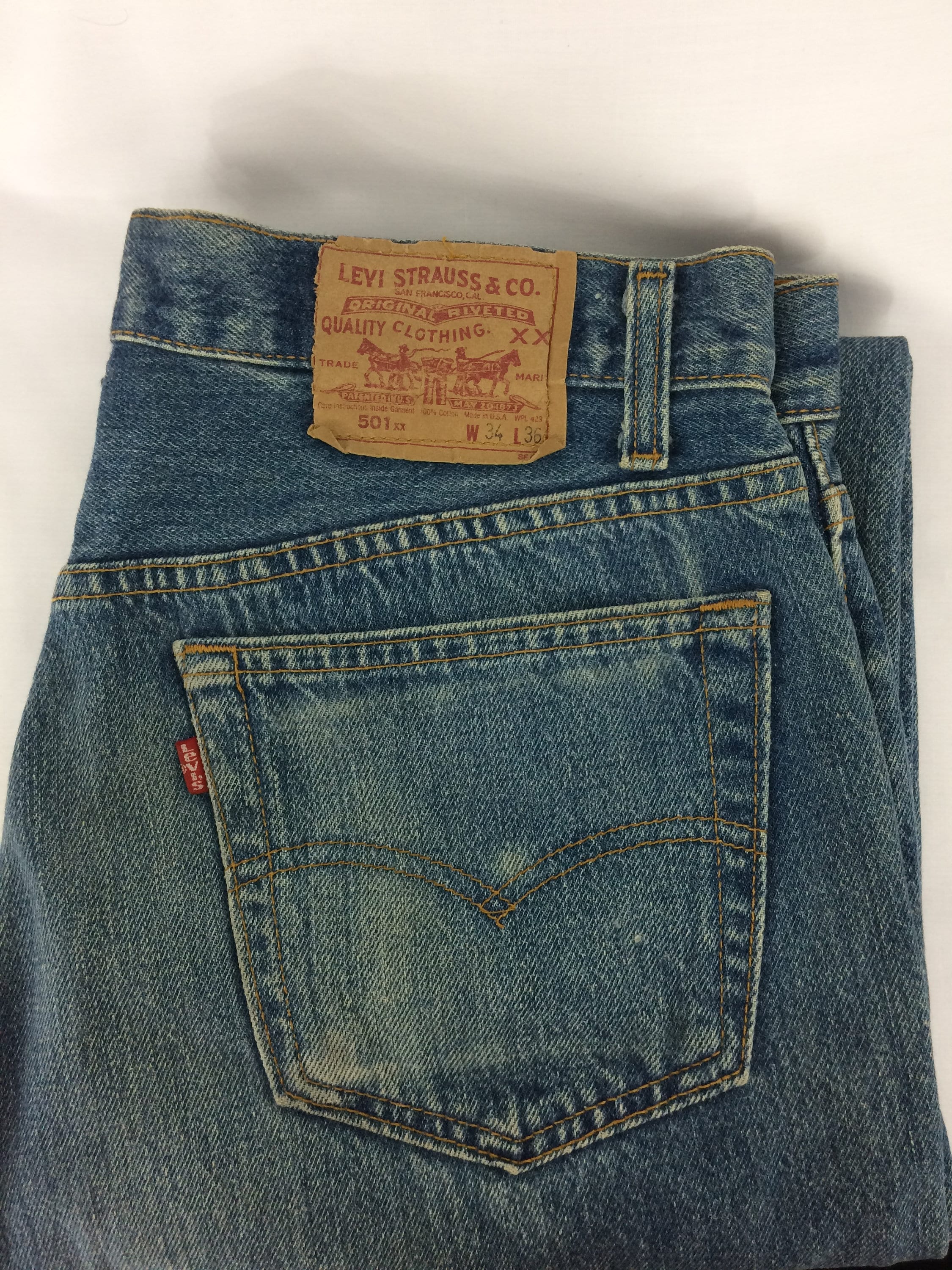 Sz 32 Vintage Levis 501xx Women's Distressed Jeans Light | Etsy