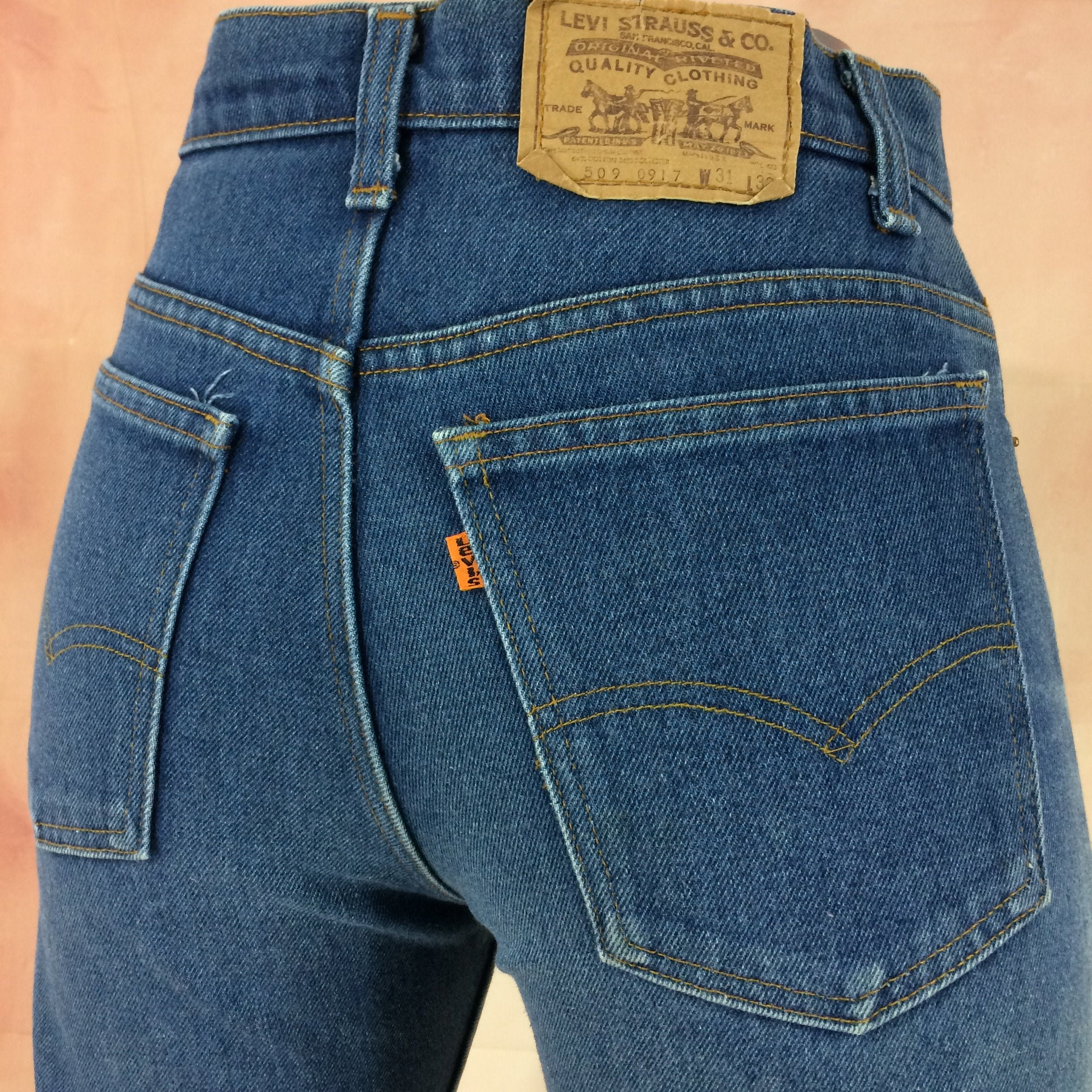Sz 31 Vintage Rare Levis 509 Orange Tab Women's Jeans High - Etsy