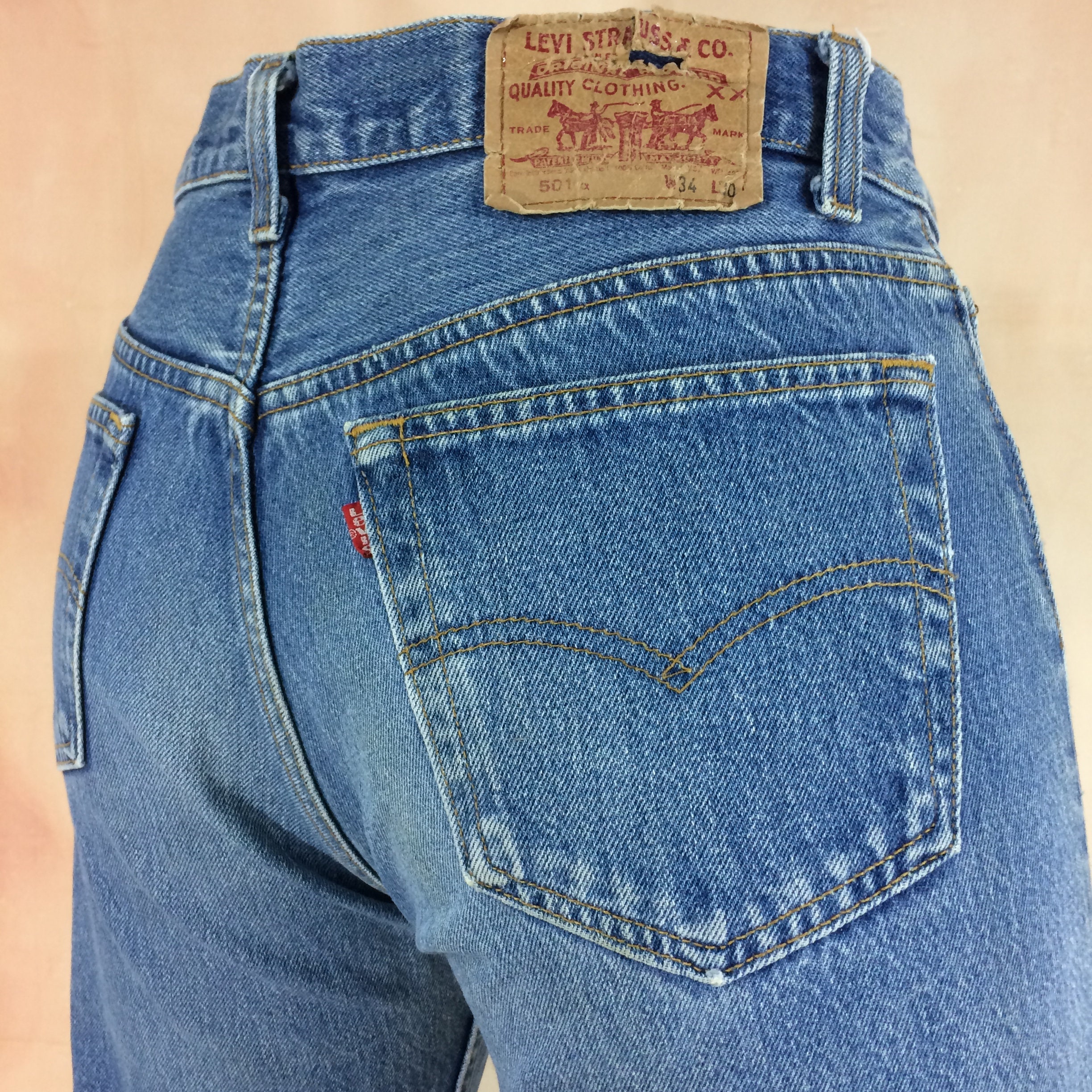 Size 31 Vintage 1980s Levi's 501xx Button Fly Jeans High Size 31 Vintage 1980s Levi's 501xx Button Fly Jeans High