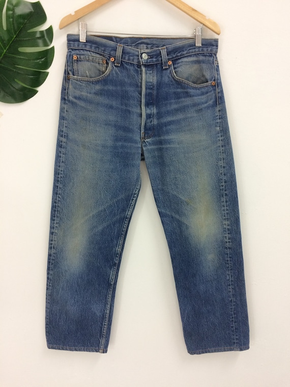 Vintage Levi's 501xx Jeans - W33 L27, Distressed USA Made Denim - Etsy