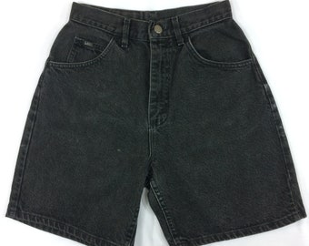 Größe 25 Vintage Lee High Rise Denim Shorts 90er Vintage Denim Shorts Made In USA Taille 25"