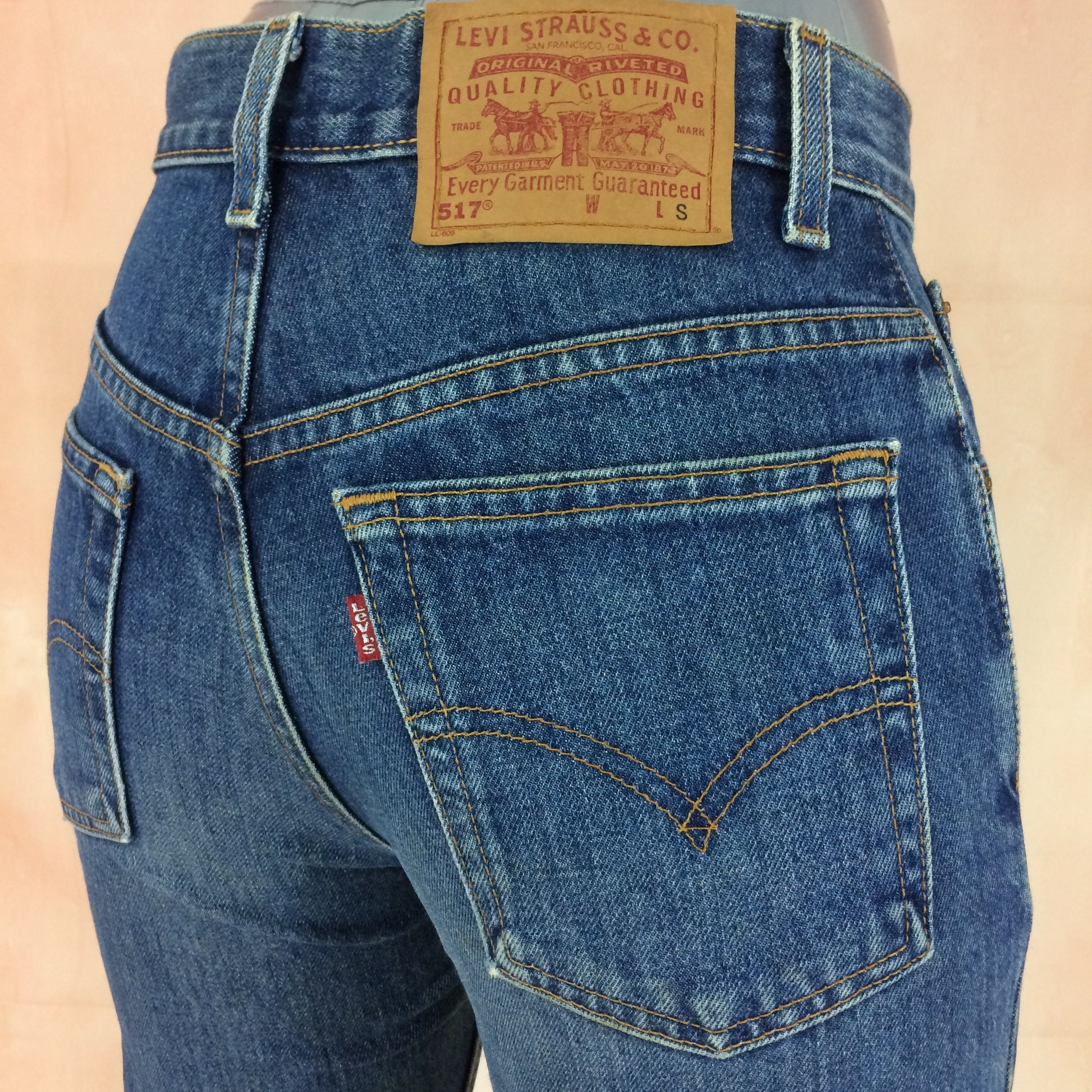 Sz 27 Vintage Levis 517 Women's Wide Leg Jeans Mid Waisted - Etsy Australia