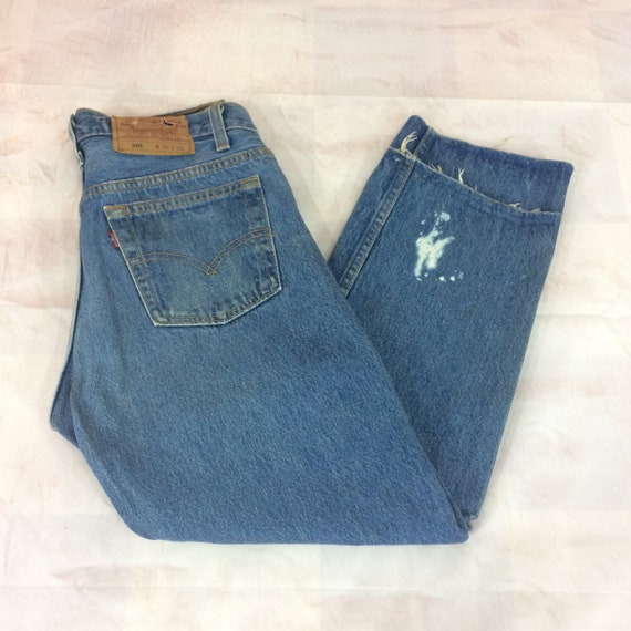 Sz 29 Vintage Levis 501 Women's Distressed Jeans … - image 7