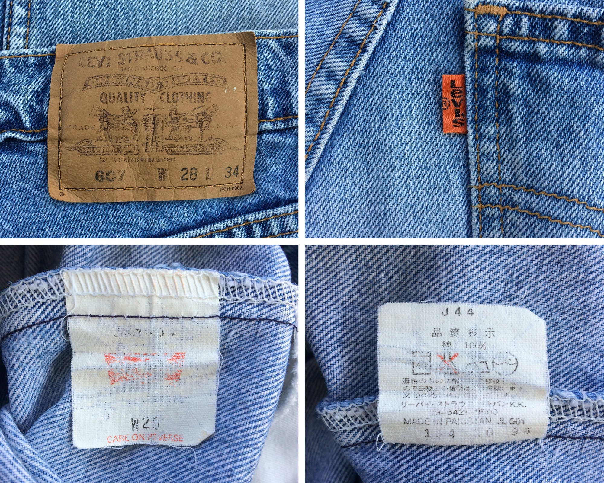 Vintage Levi's 607 Jeans – Orange Tab, Slim Straight Fit, W27 L33