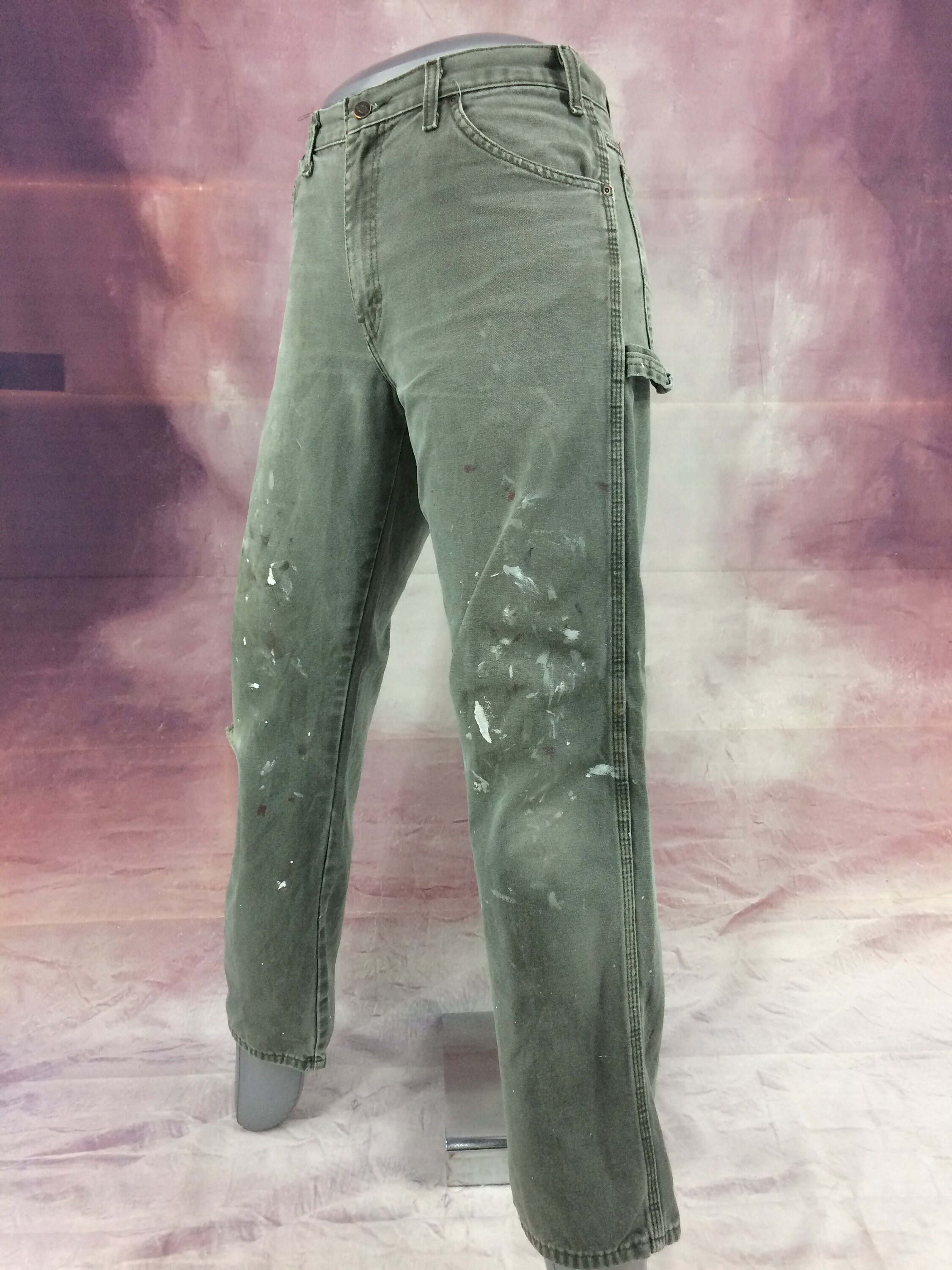 Size 33 Vintage DICKIES Carpenter Workwear Paint Splattered