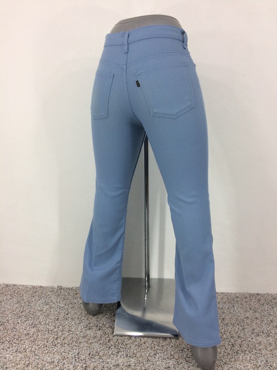 Size 28 Vintage 1980s Blue Levi Sta-Prest Pants s… - image 3