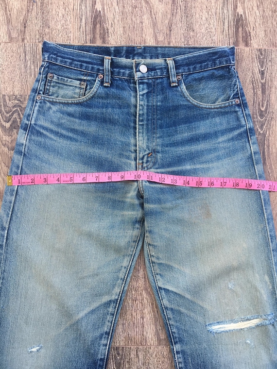 Vintage Levi's 502XX Selvedge Jeans – Size 30 Distressed Big E