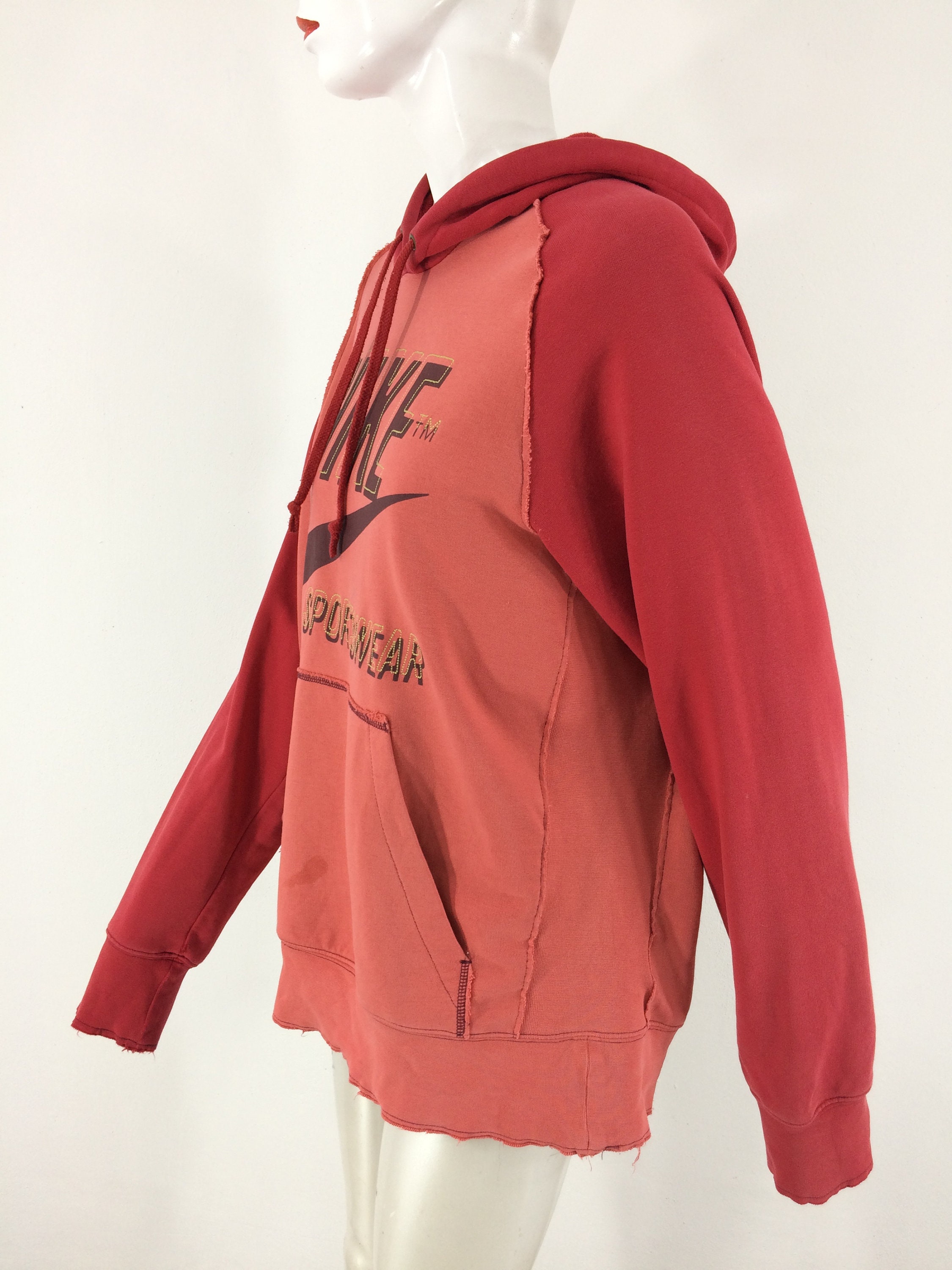 broken nike swoosh hoodie