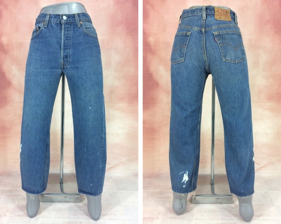 Sz 29 Vintage Levis 501 Women's Distressed Jeans … - image 4