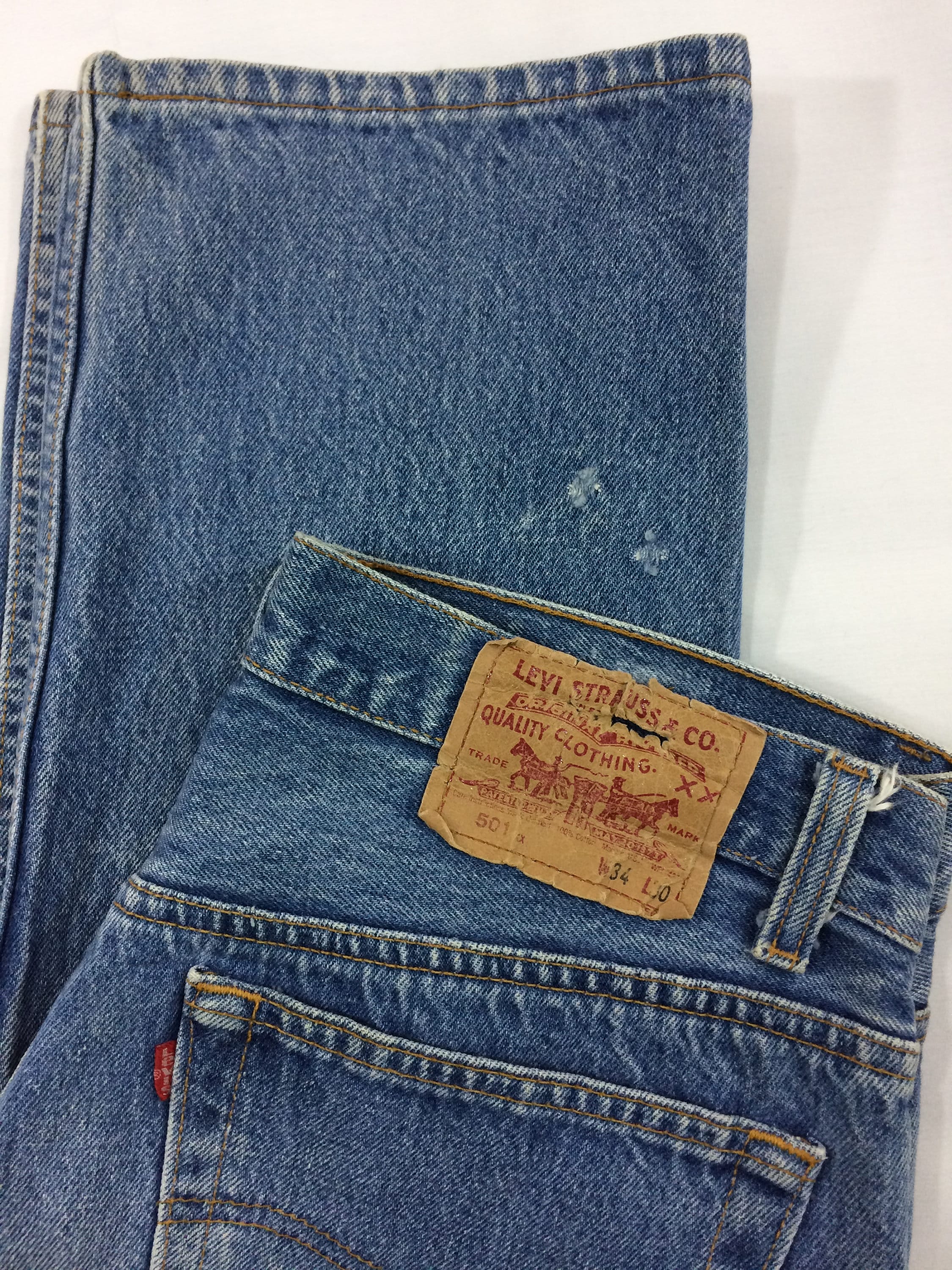 Size 31 Vintage 1980s Levi's 501xx Button Fly Jeans High Size 31 Vintage 1980s Levi's 501xx Button Fly Jeans High