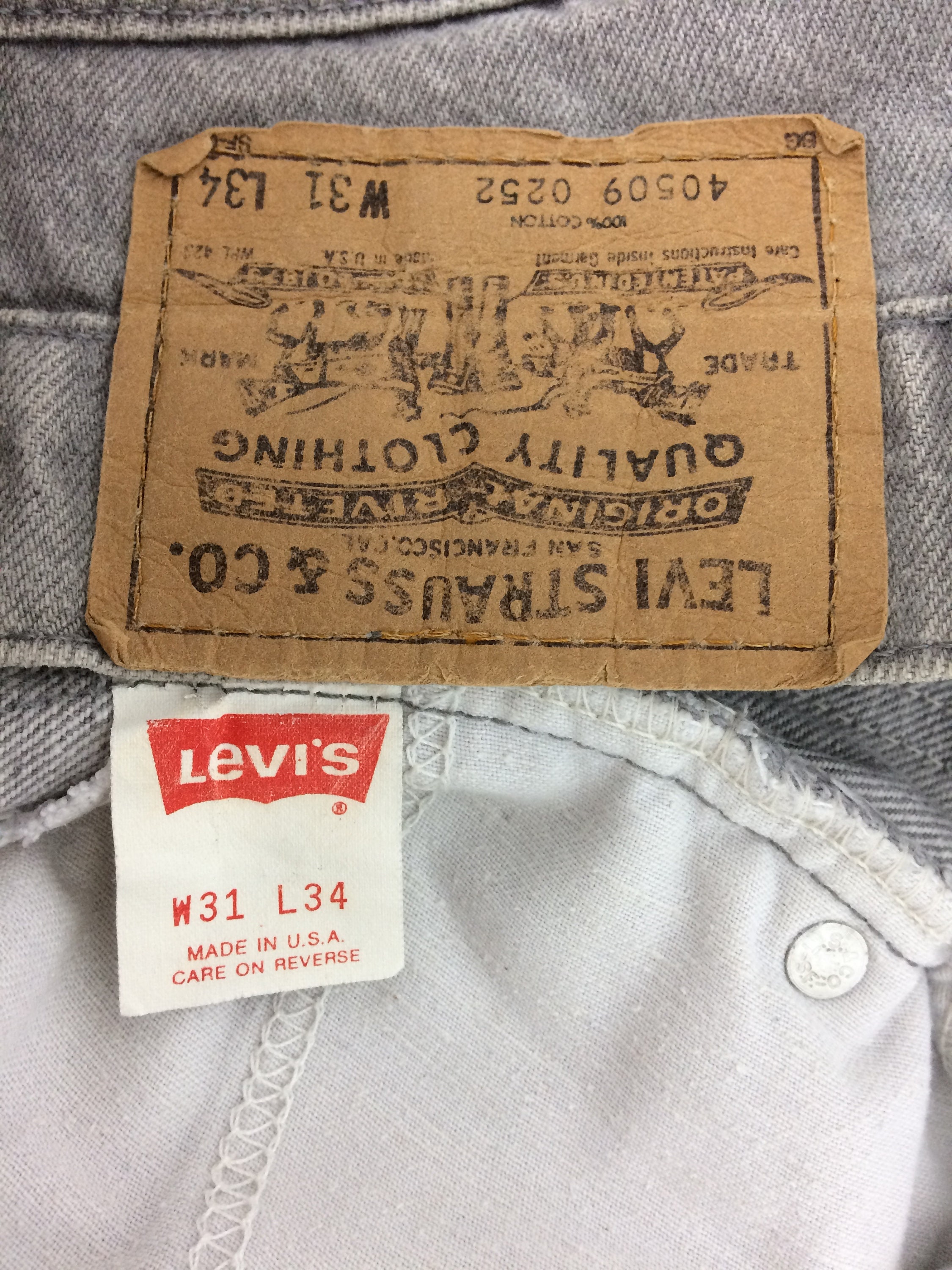 Sz 30 Vintage Levis 509 Women's Gray Jeans W30 L33 High - Etsy