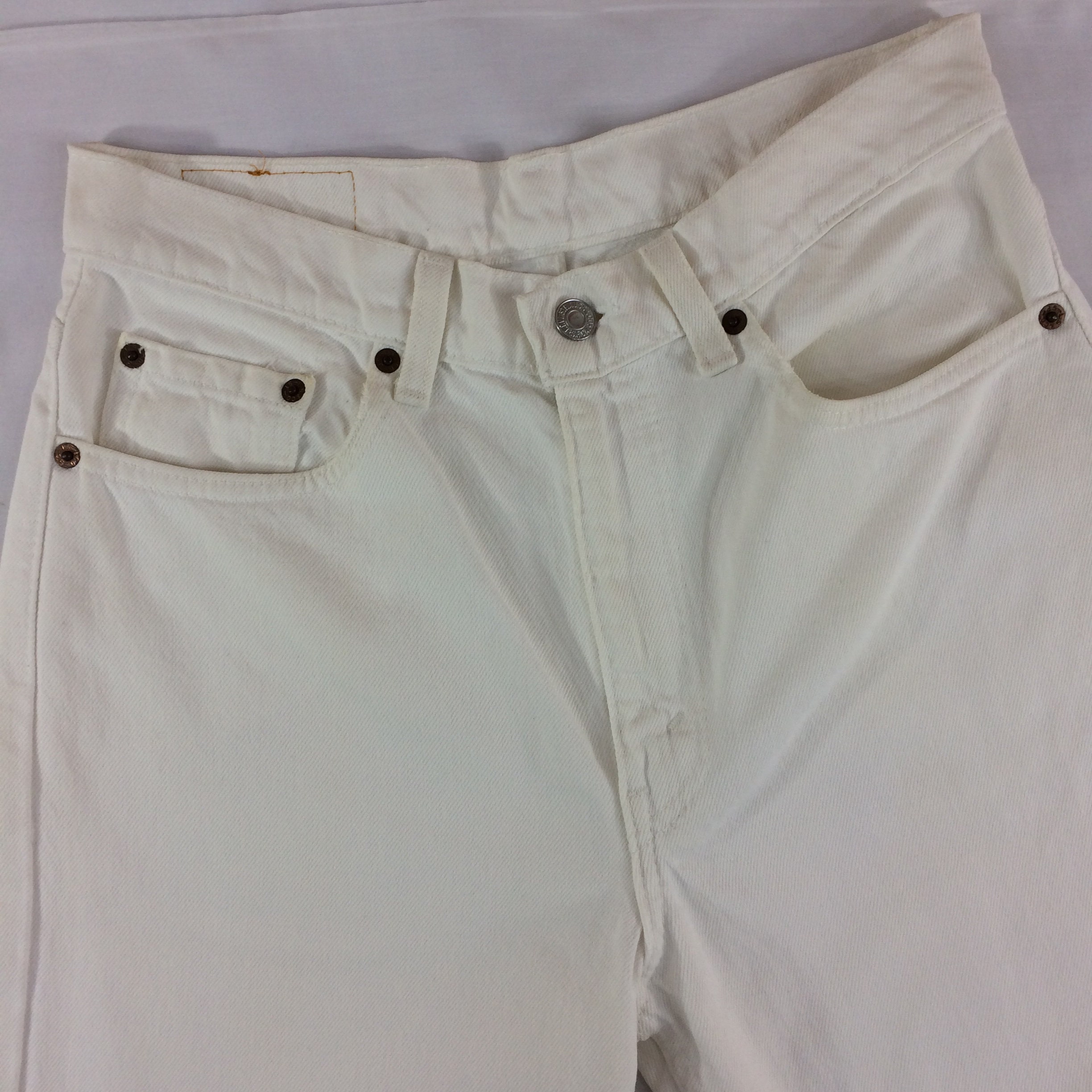 Sz 29 Vintage Levis 510 White Jeans W29 L33 High Waisted 90s | Etsy