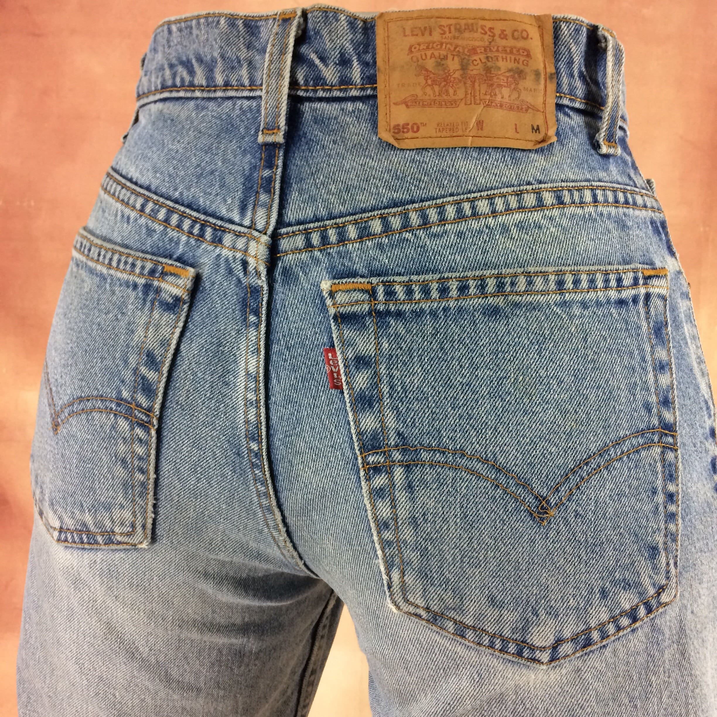 Size 29 Levis 550 Vintage W29 L28 Blue Stonewash Faded 90s - Etsy
