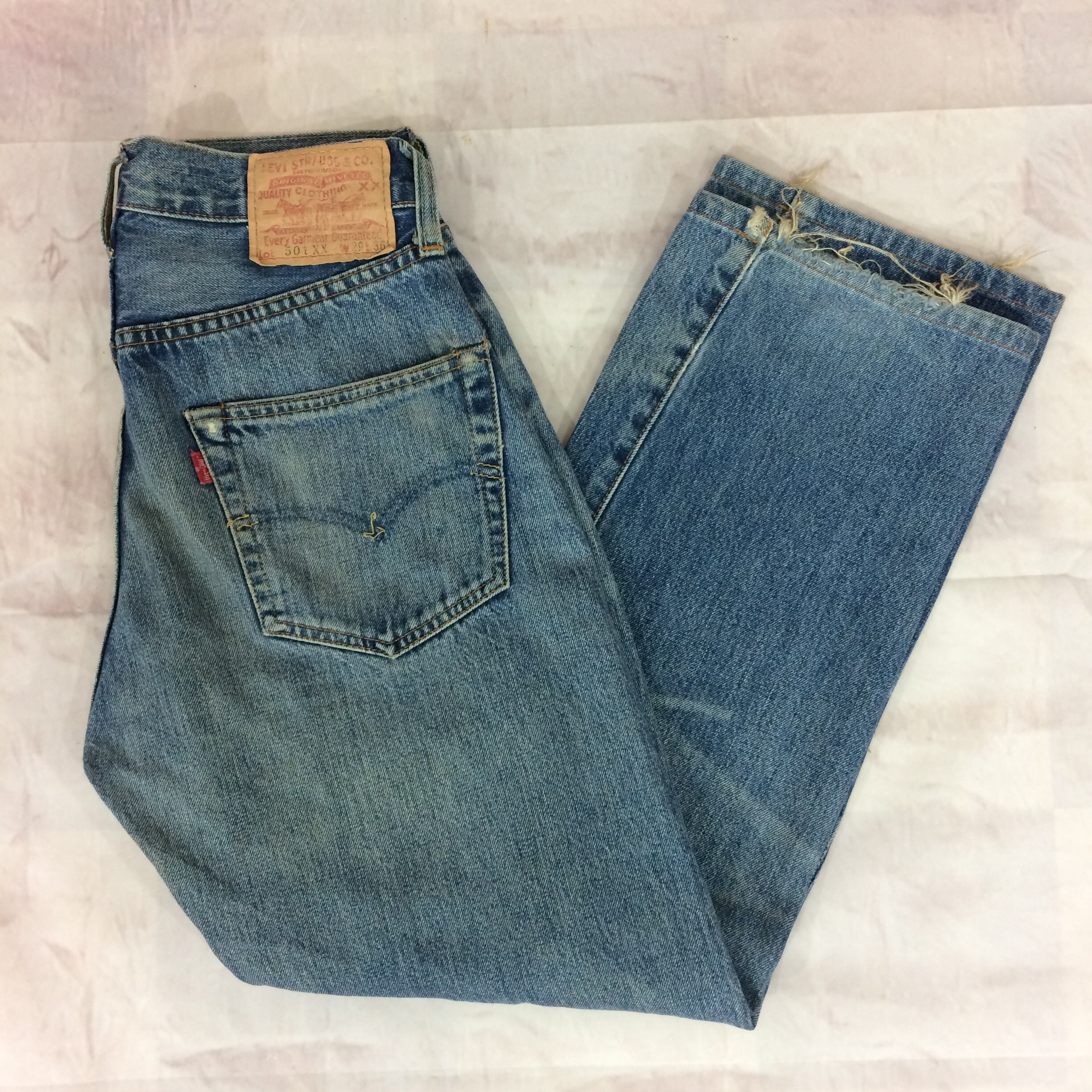 Sz 27 Vintage Levis 501XX Big E Selvedge Jeans High Waisted | Etsy UK