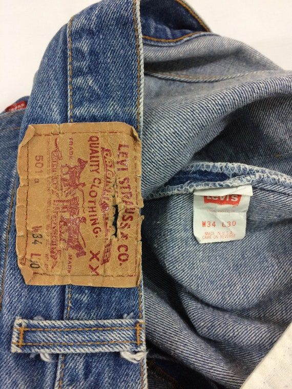 Size 31 Vintage 1980s Levi's 501xx Button Fly Jeans High Size 31 Vintage 1980s Levi's 501xx Button Fly Jeans High