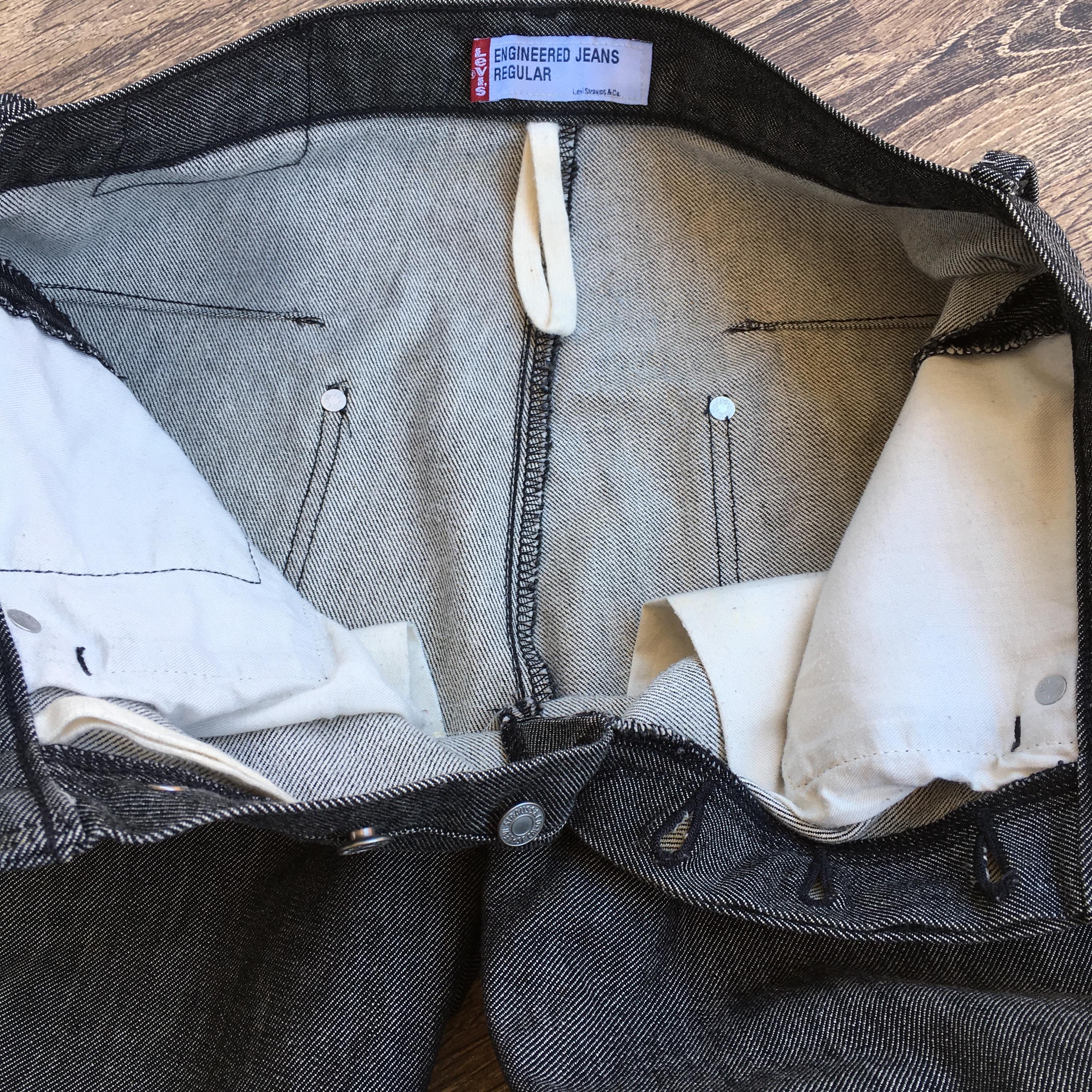 Size 29 Vintage Levi's Engineered Jeans W29 L30 Medium Black Wash